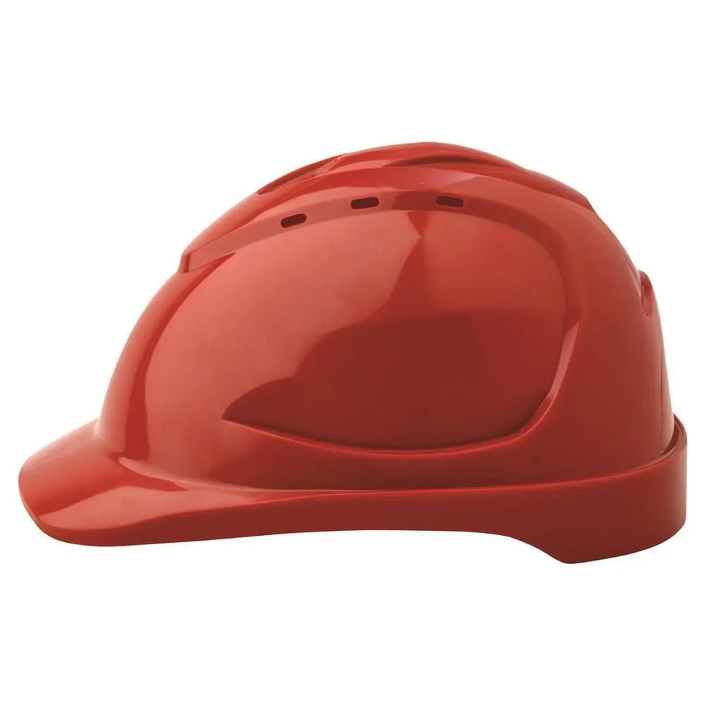 Pro Choice Hard Hat Vented 6 Point Push Lock Harness - HHV9 PPE Pro Choice RED